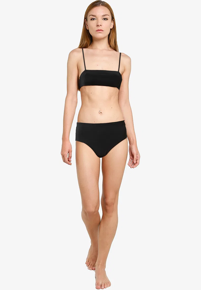 Бюстгальтер бандо на косточках, Calvin Klein, черный — фото 4