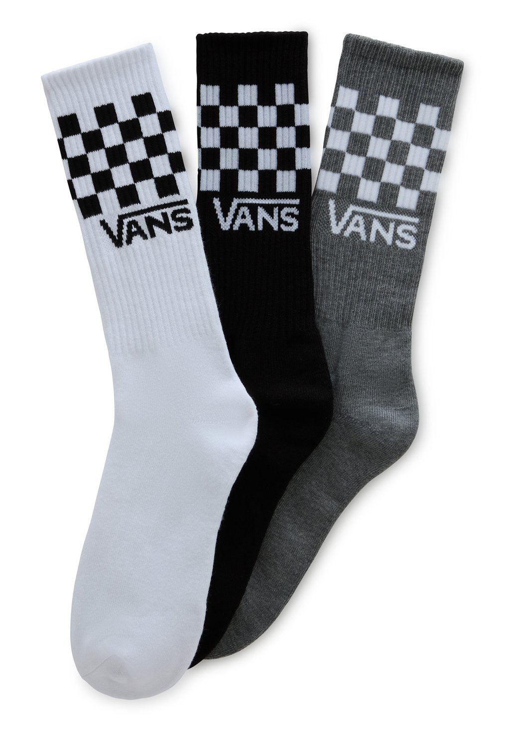 

Носки CLASSIC CHECK CREW 3 PACK Vans, цвет black white