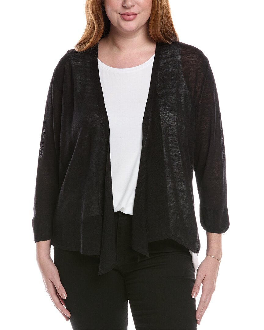 

Кардиган NIC+ZOE Plus из смеси льна Nic + Zoe, цвет black onyx