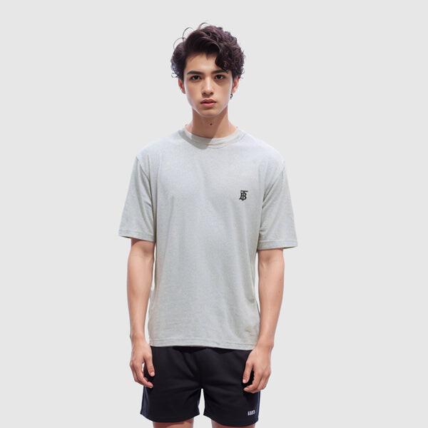 Футболка Burberry Men's Monogram Motif Specific Logo Cotton Short Sleeve, серый — фото 3