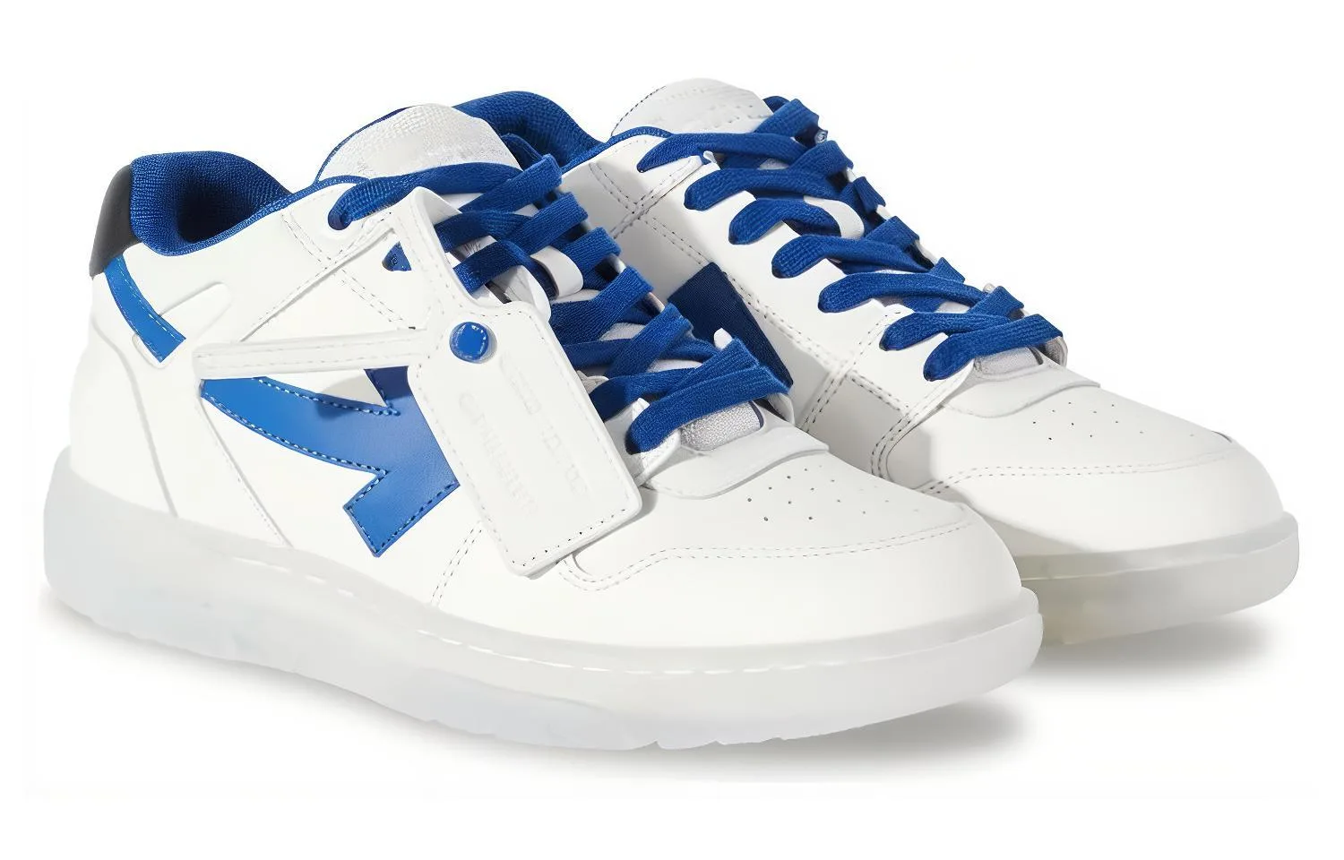 OFF-WHITE Кроссовки OFF WHITE Out Of Office Ooo Low бело-синие — фото 4