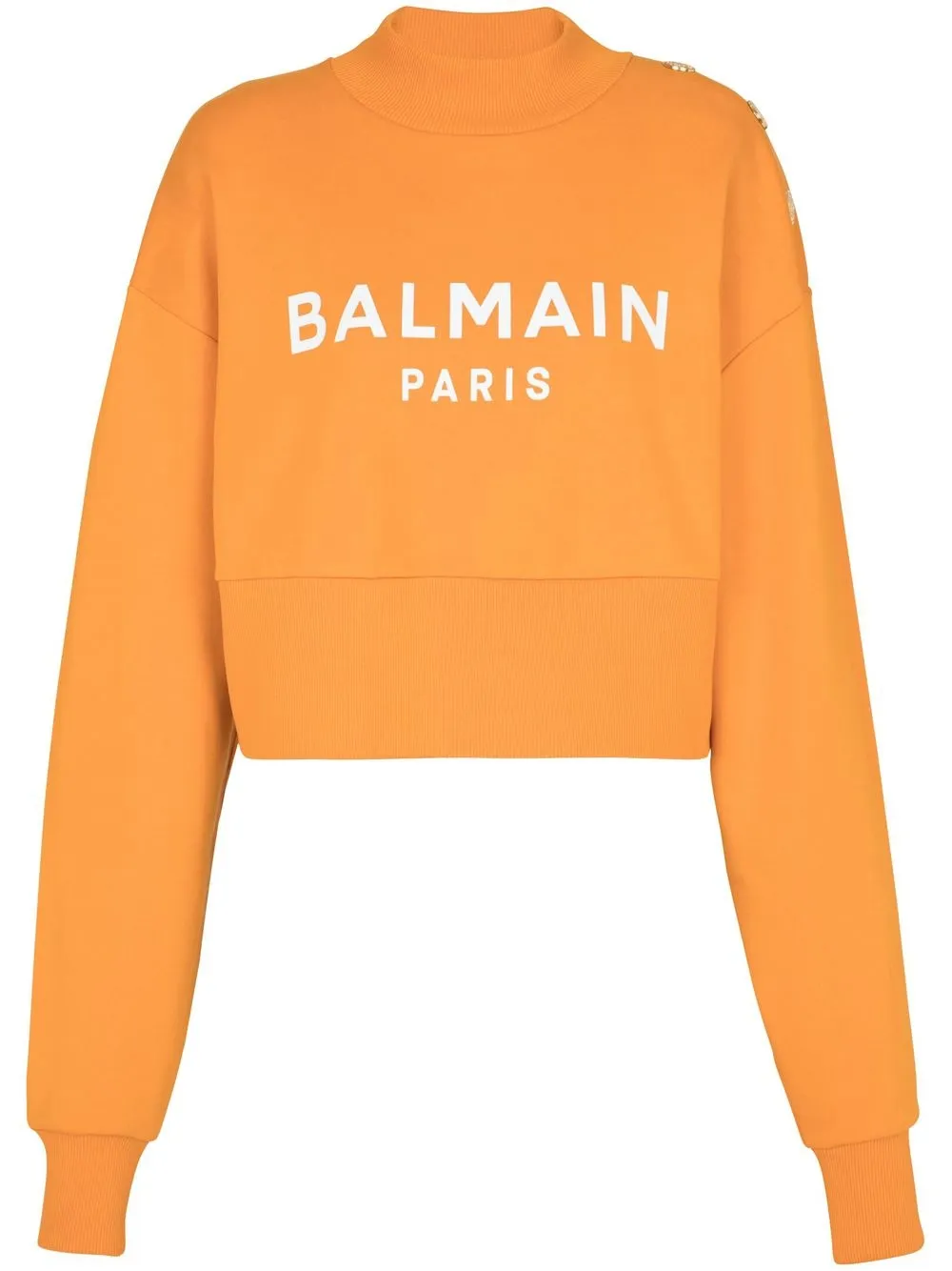 

Толстовка из органического хлопка с логотипом BALMAIN, оранжевый