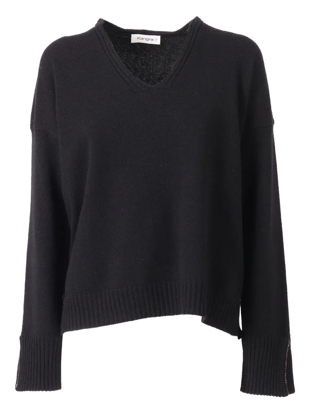 

Джемпер с ребристыми краями Kangra, черный