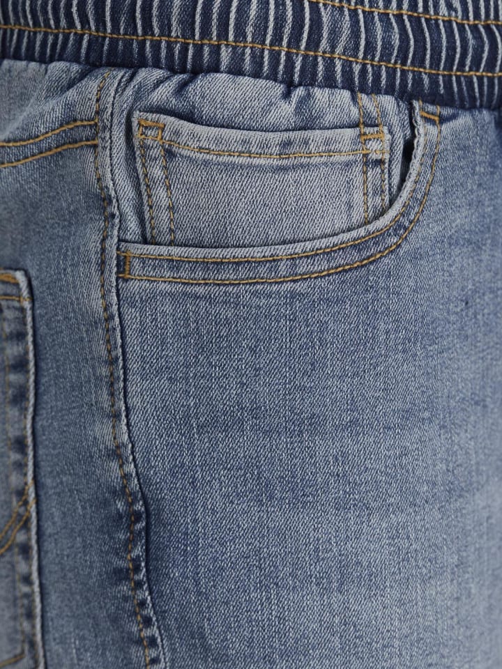 Джинсы JJIGLENN облегающие из синего денима JACK & JONES Junior — фото 3