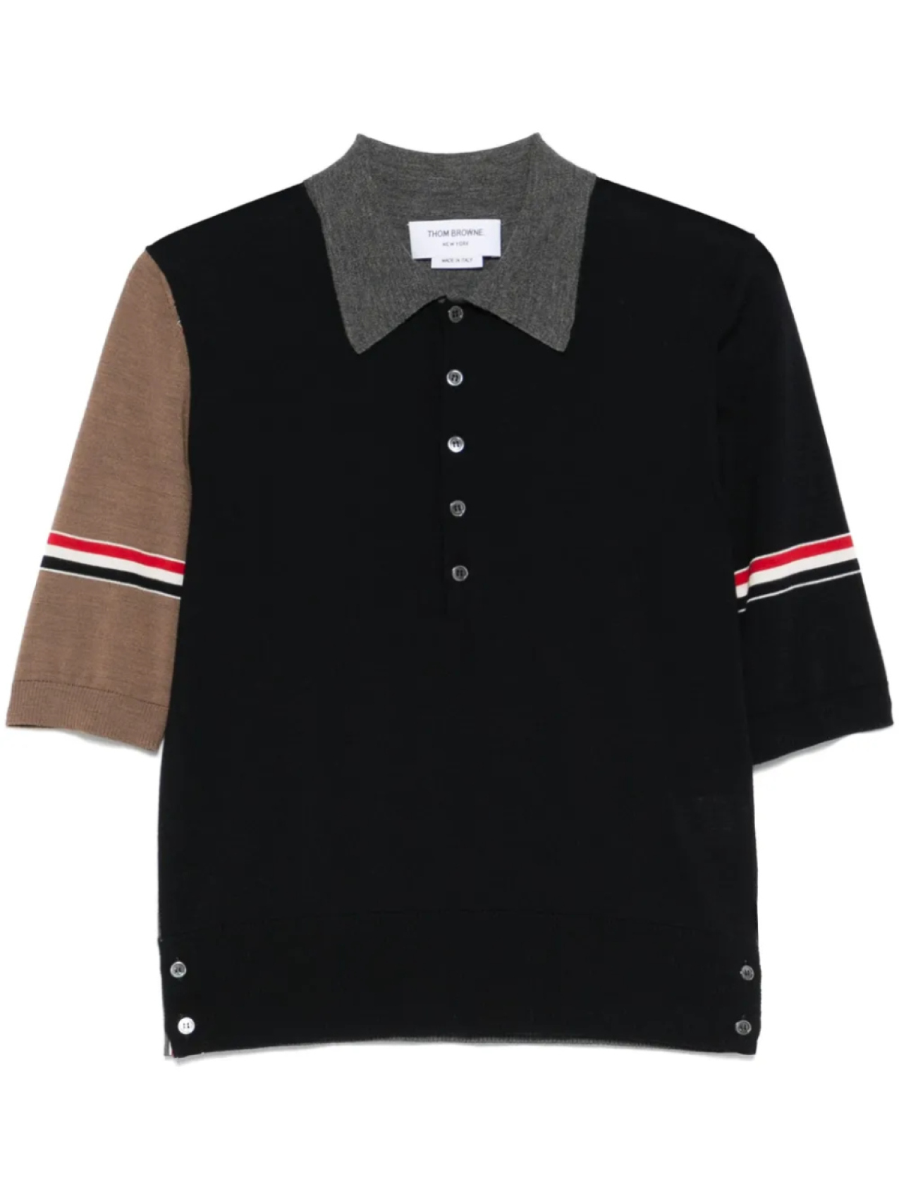 

Thom Browne рубашка поло с полосками RWB, синий