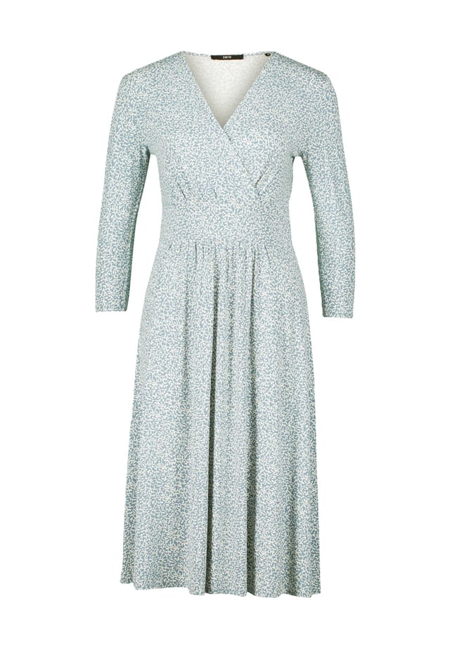 

Платье с воротником-стойкой и рукавом три четверти Zero, мультиколор