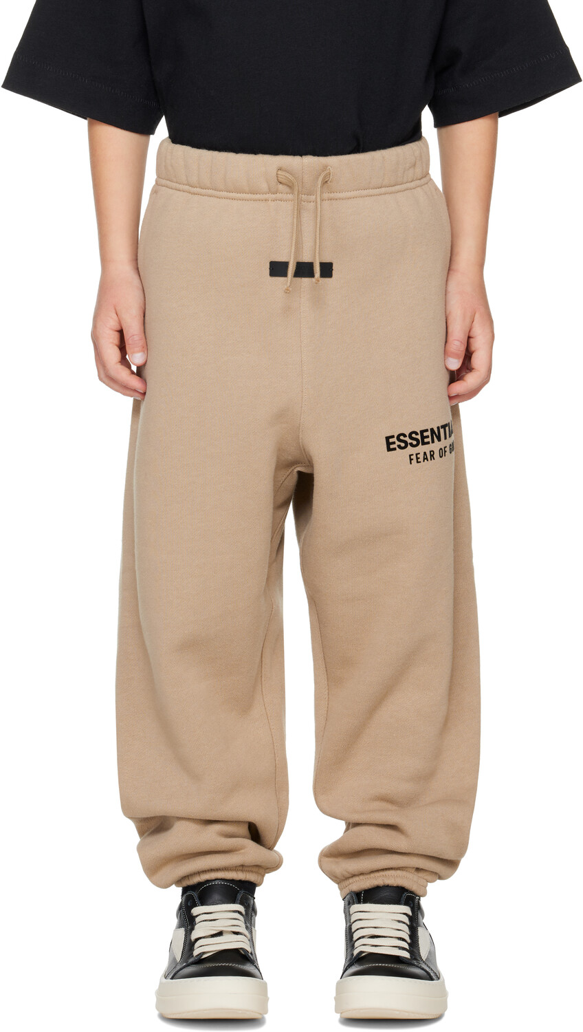 

Детские бежевые флисовые спортивные штаны Essential Fear of God ESSENTIALS
