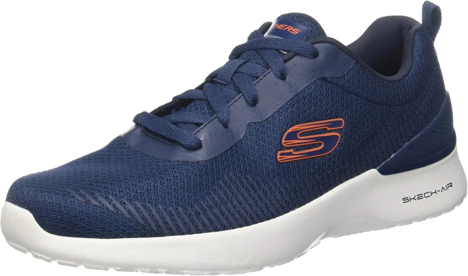 Мужские кроссовки Skechers Skech-air Dynamight Bliton, Navy Mesh Synthetic Orange Trim