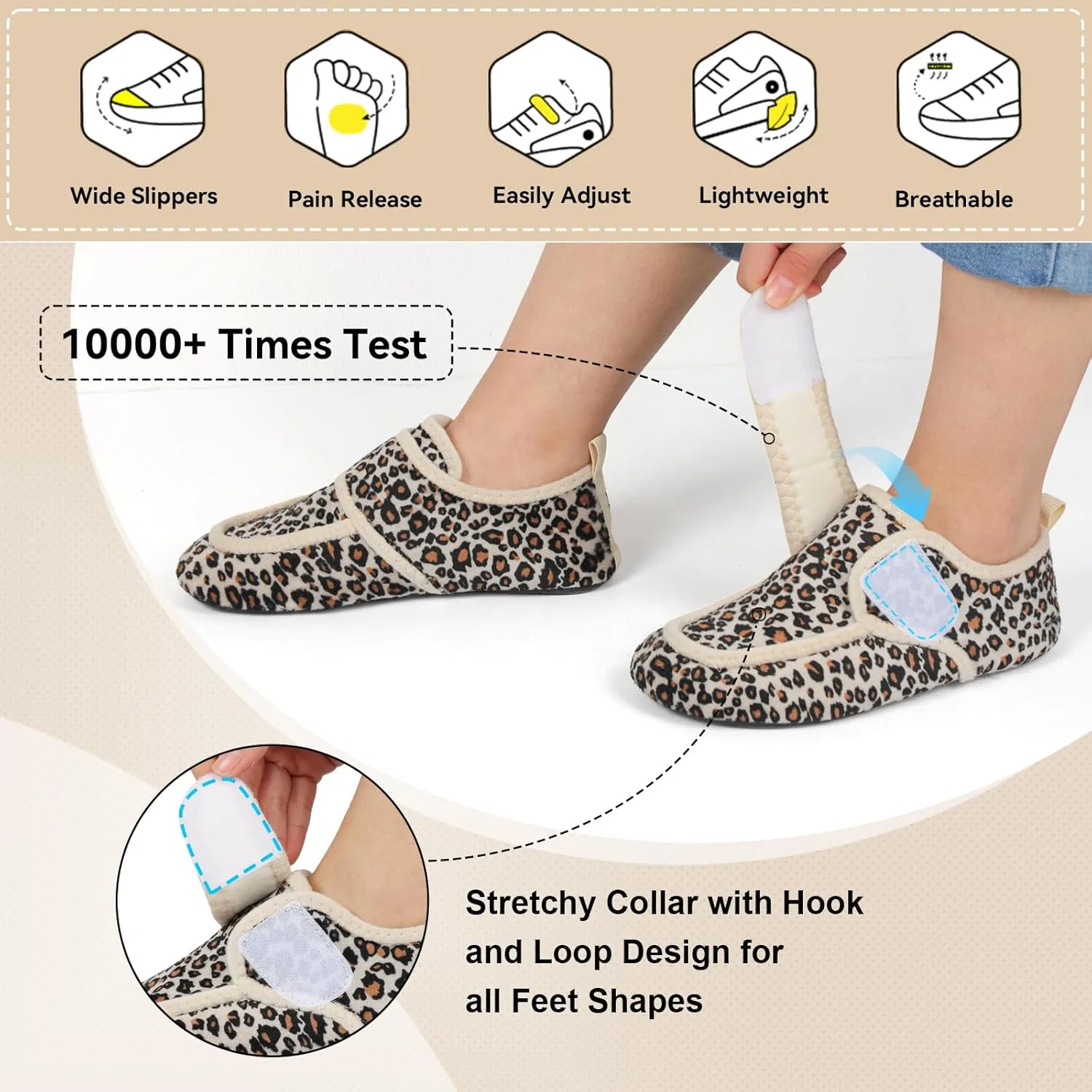Тапочки ортопедические BARERUN, Leopard — фото 3