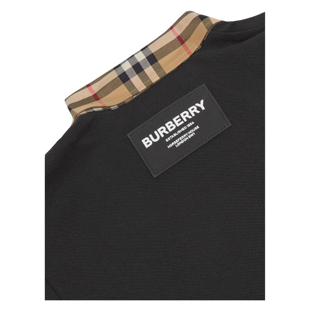 

Черное платье-поло Burberry, черный