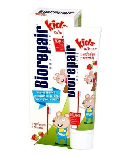 

Зубная паста для детей 0-6 лет с экстрактом земляники, 50 мл Biorepair, Oral Care, Blanx