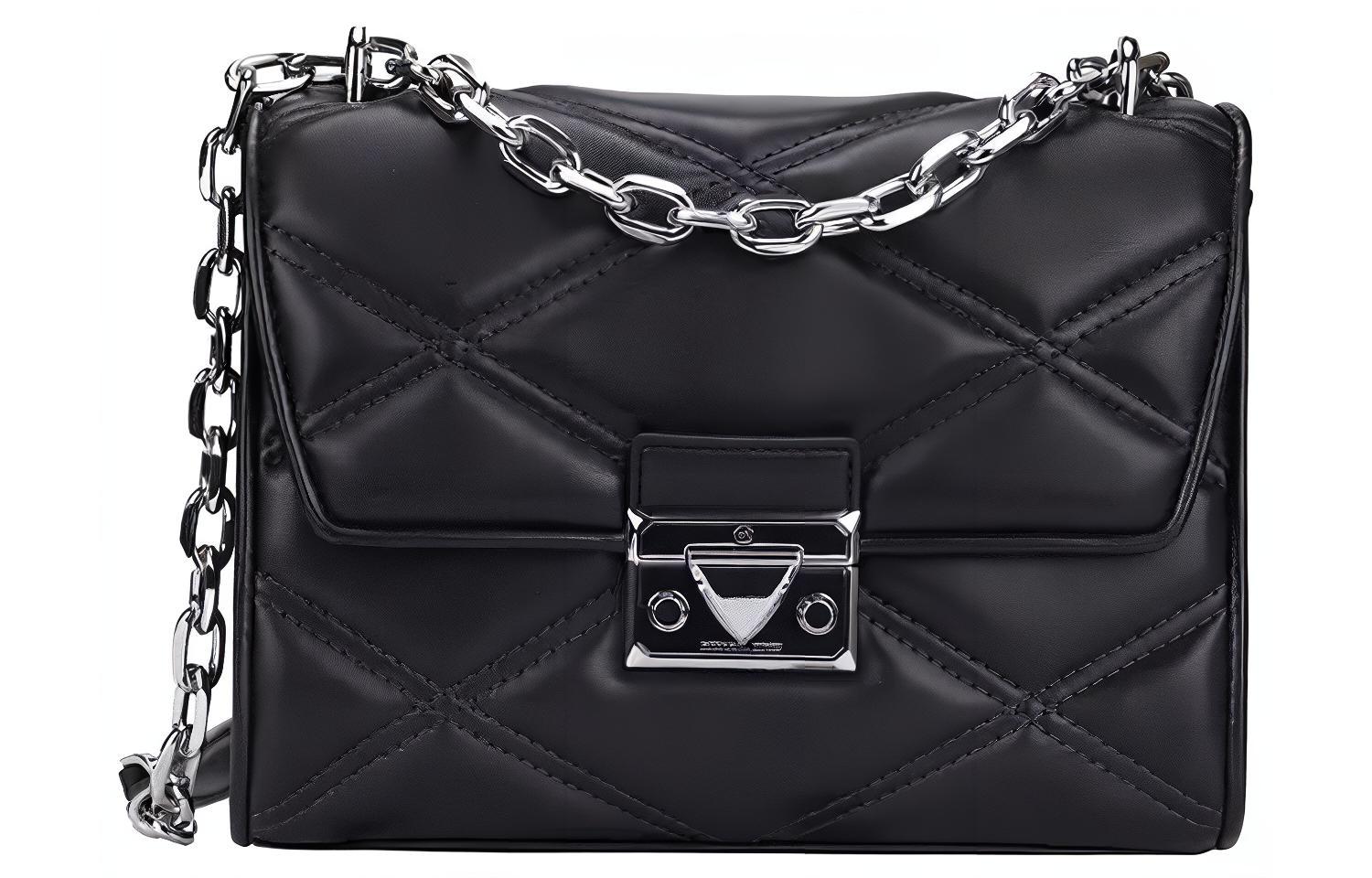 

MICHAEL KORS Сумка-цепочка из коровьей кожи, сумка через плечо, обычная женская, черная
