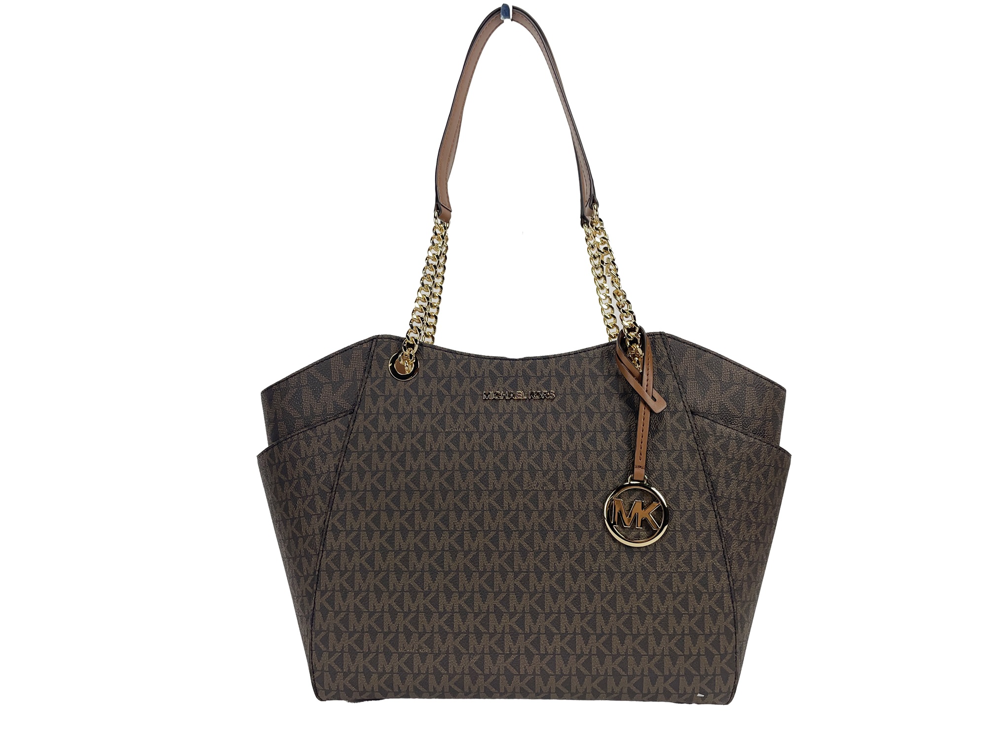 

Jet Set Большая цепочка коричневая сумка через плечо Michael Kors