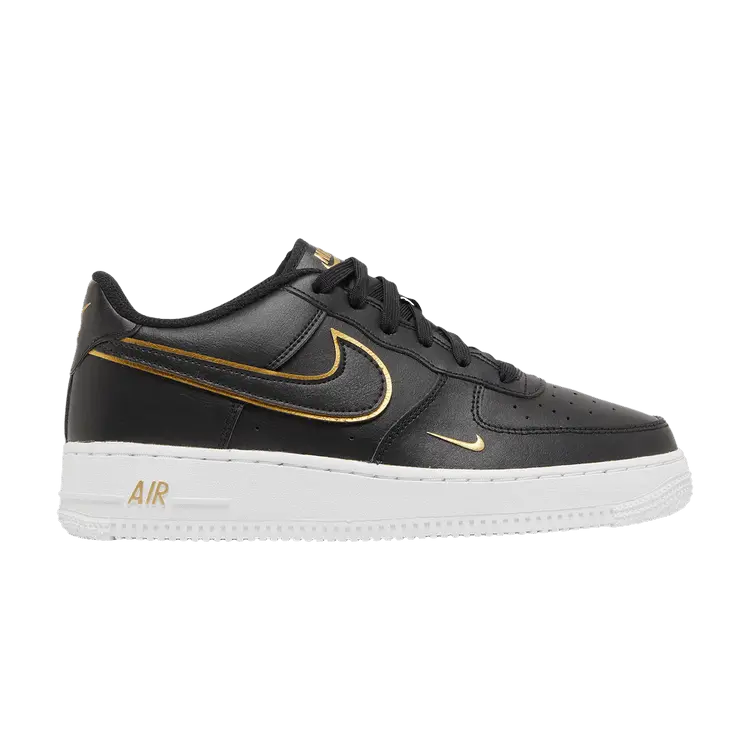 

Кроссовки Nike Air Force 1 LV8 GS 'Black Metallic Gold', черный