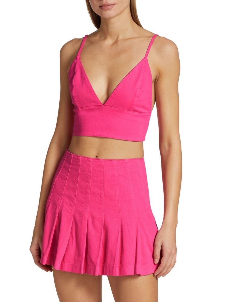 

Джинсовый укороченный топ Carli Alice + Olivia, цвет Candy