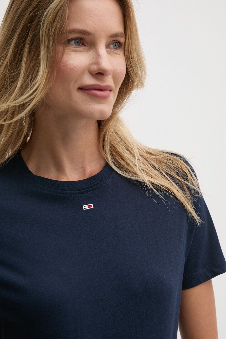 

Хлопковая футболка Tommy Jeans, темно-синий
