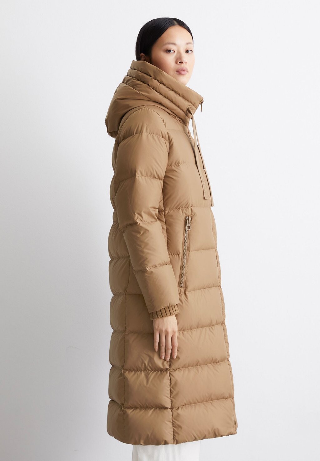 

Пуховое пальто LONG FEMININE SHAPE Marc O'Polo, коричневый