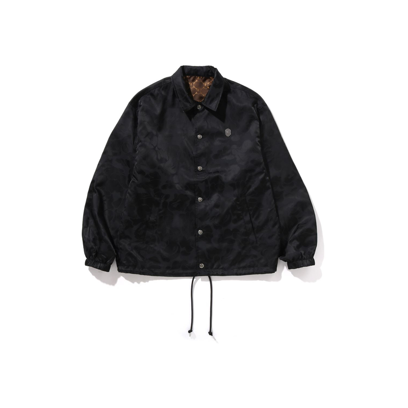 

A BATHING APE Куртка-тренч Bape Solid Camo Jacquard Reversible, Black BKX