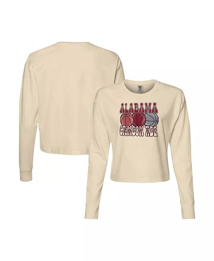 

Женская баскетбольная футболка Natural Alabama Crimson Tide Comfort Colors с длинным рукавом Image One