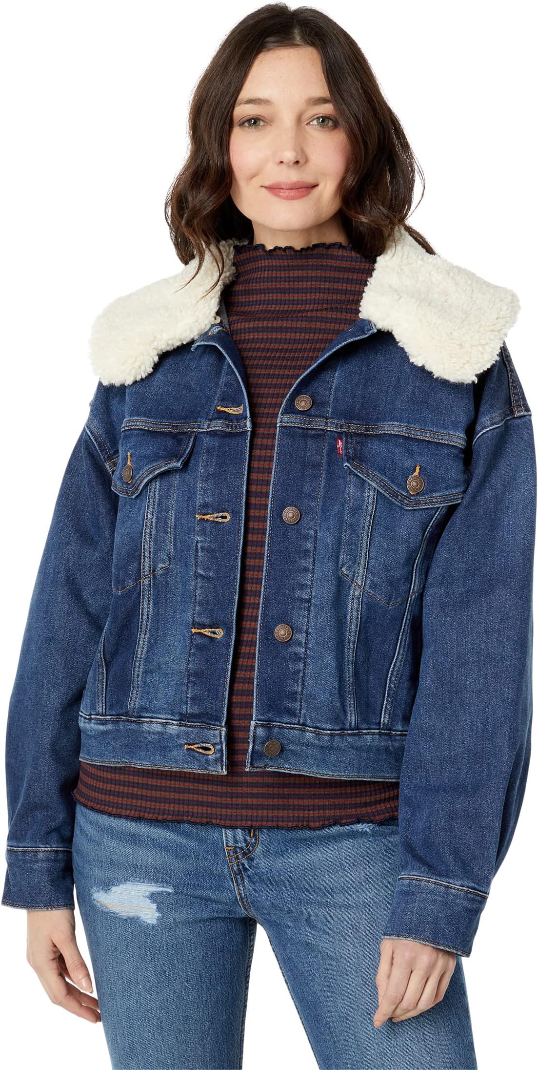 

Куртка Levi's Premium Warm Baby Bubble Trucker, цвет Hitzig Dark