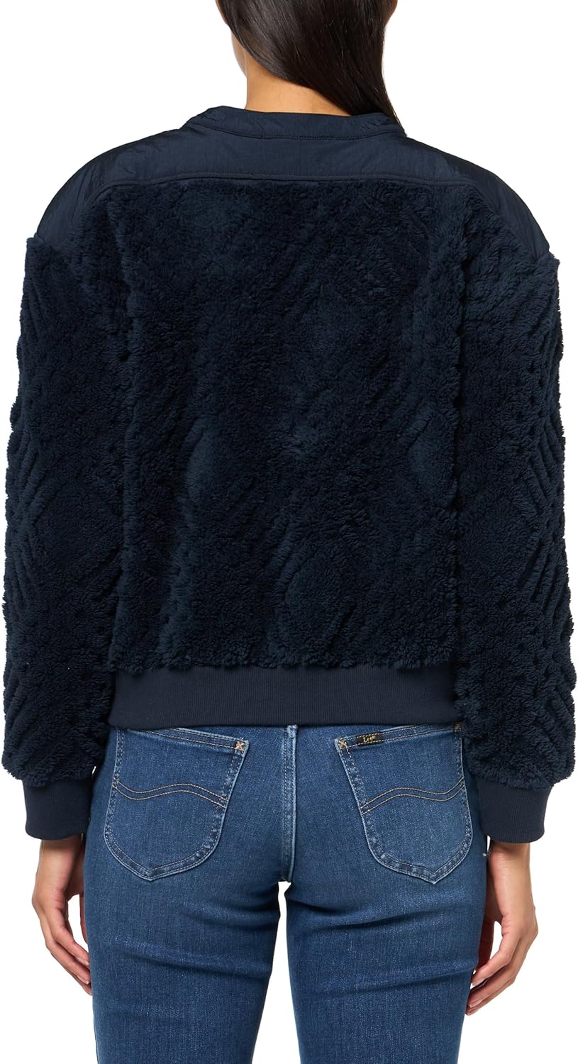 Женская куртка Tommy Hilfiger из искусственной шерсти на молнии длиной 1/4, Sky Captain — фото 2