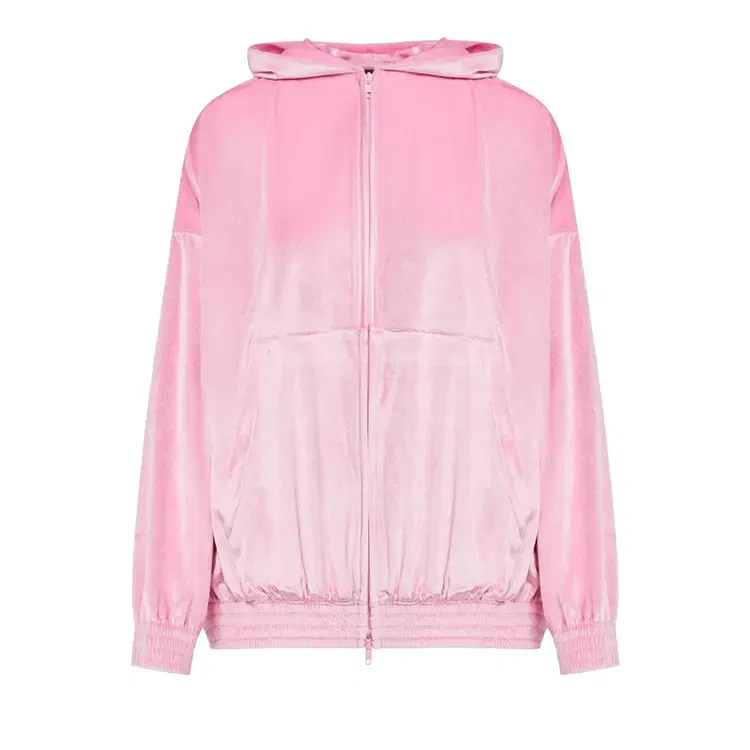 Худи на молнии Balenciaga BB Paris, розовый