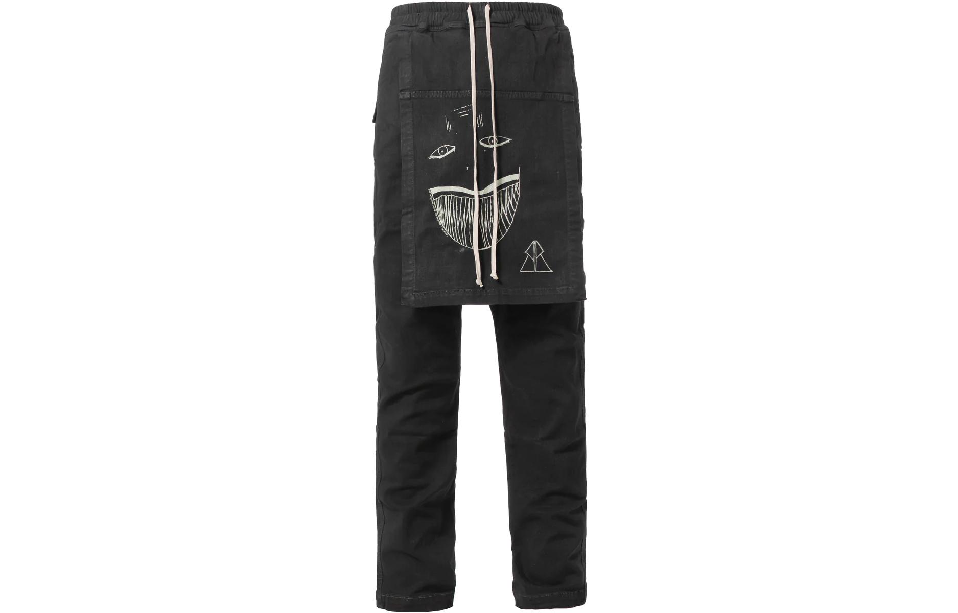 

Джинсы Toothface Belas Crop crotch Track Pants Rick Owens DRKSHDW, черный