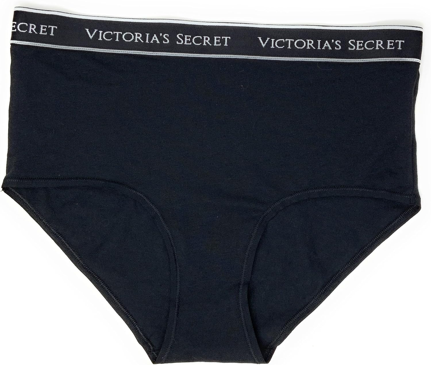 

Victoria's Secret Logo Cotton Modern Brief Panty, Black/White Logo