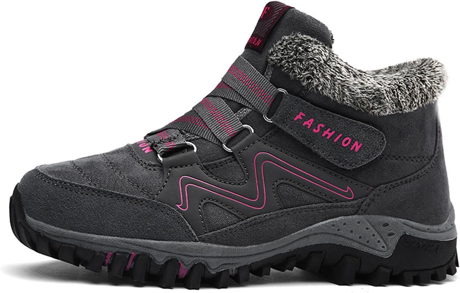 

Зимняя обувь для женщин, ортопедические нескользящие ботинки и туфли для женщин и мужчин 2025 Rolinb, красный/розовый