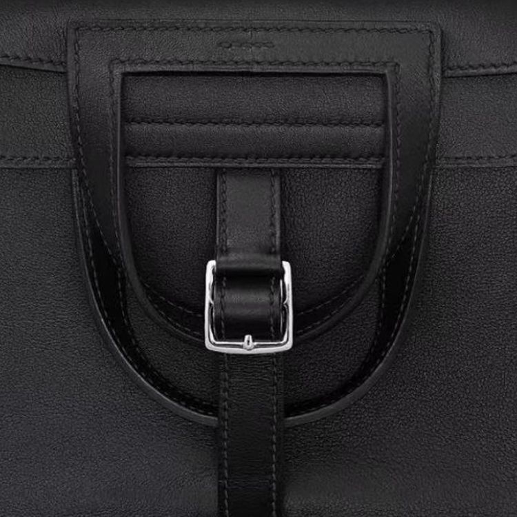 HERMES Халзан Свифт кожаная сумка с подковой — фото 4
