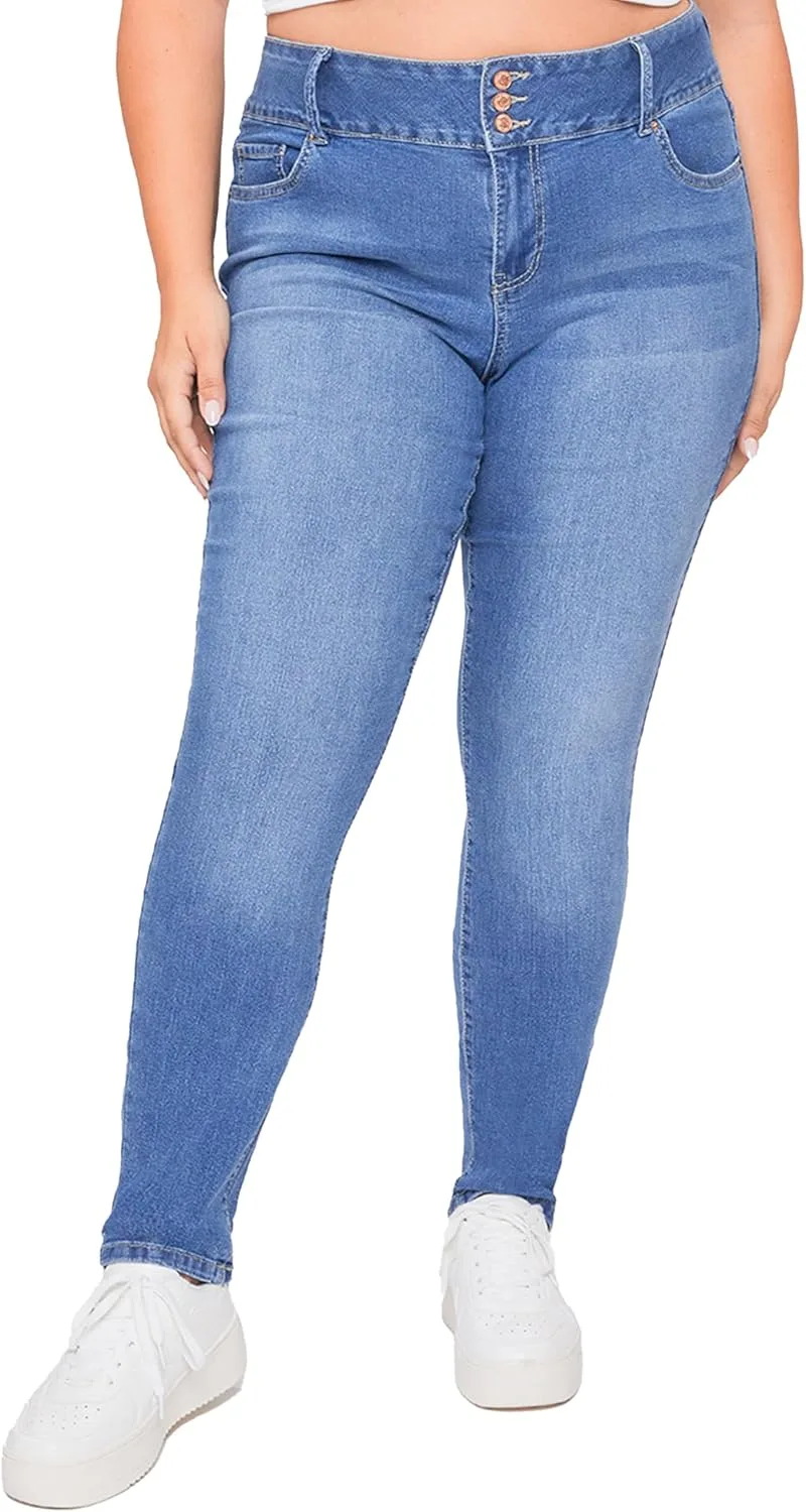 

YMI Women's Plus Size Sustainable Essential Skinny Jeans