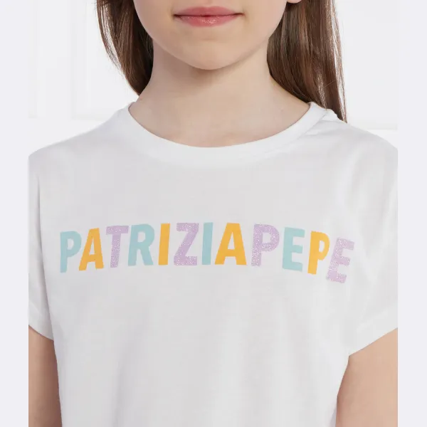 Укороченная трикотажная футболка Patrizia Pepe, белый — фото 4