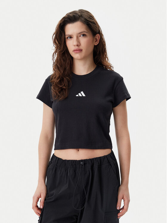 

Облегающая футболка Future Icons Small Logo Baby JE4000 Adidas, черный