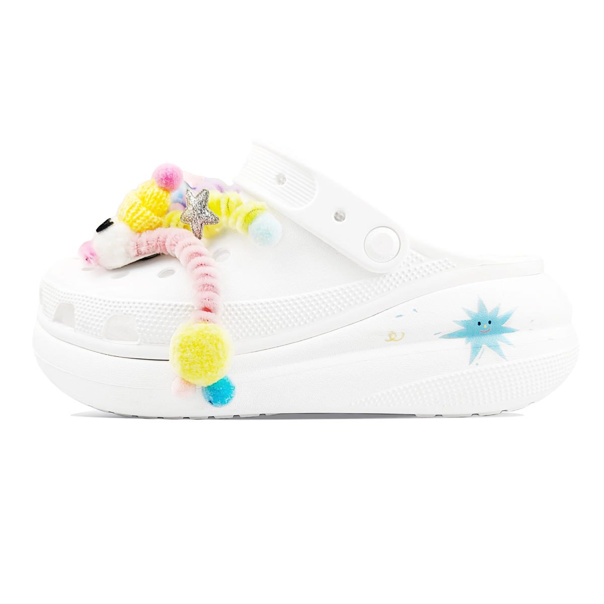 Crocs Сандалии Crush Clog BNK Bouncy Gummies Clogs Unisex White