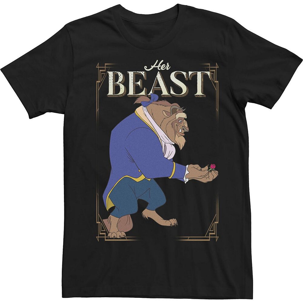 

Футболка для пар Disney's Beauty And The Beast Big & Tall Her Beast Licensed Character, черный