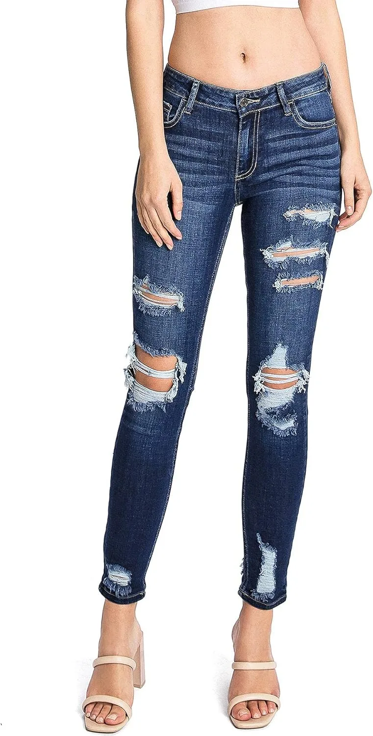 

Cello Jeans женские джинсы Mid Rise Distressed Skinny