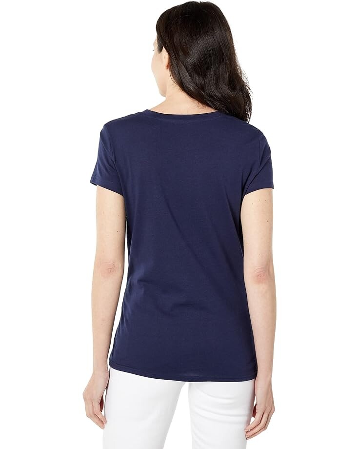 

Футболка U.S. POLO ASSN. Crew Neck Stripe USPA Graphic Tee, цвет Classic Navy