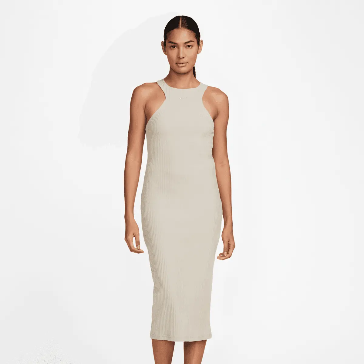 

Платье Nike Sportswear Chill Knit Rib Midi, бежевый/бежевый