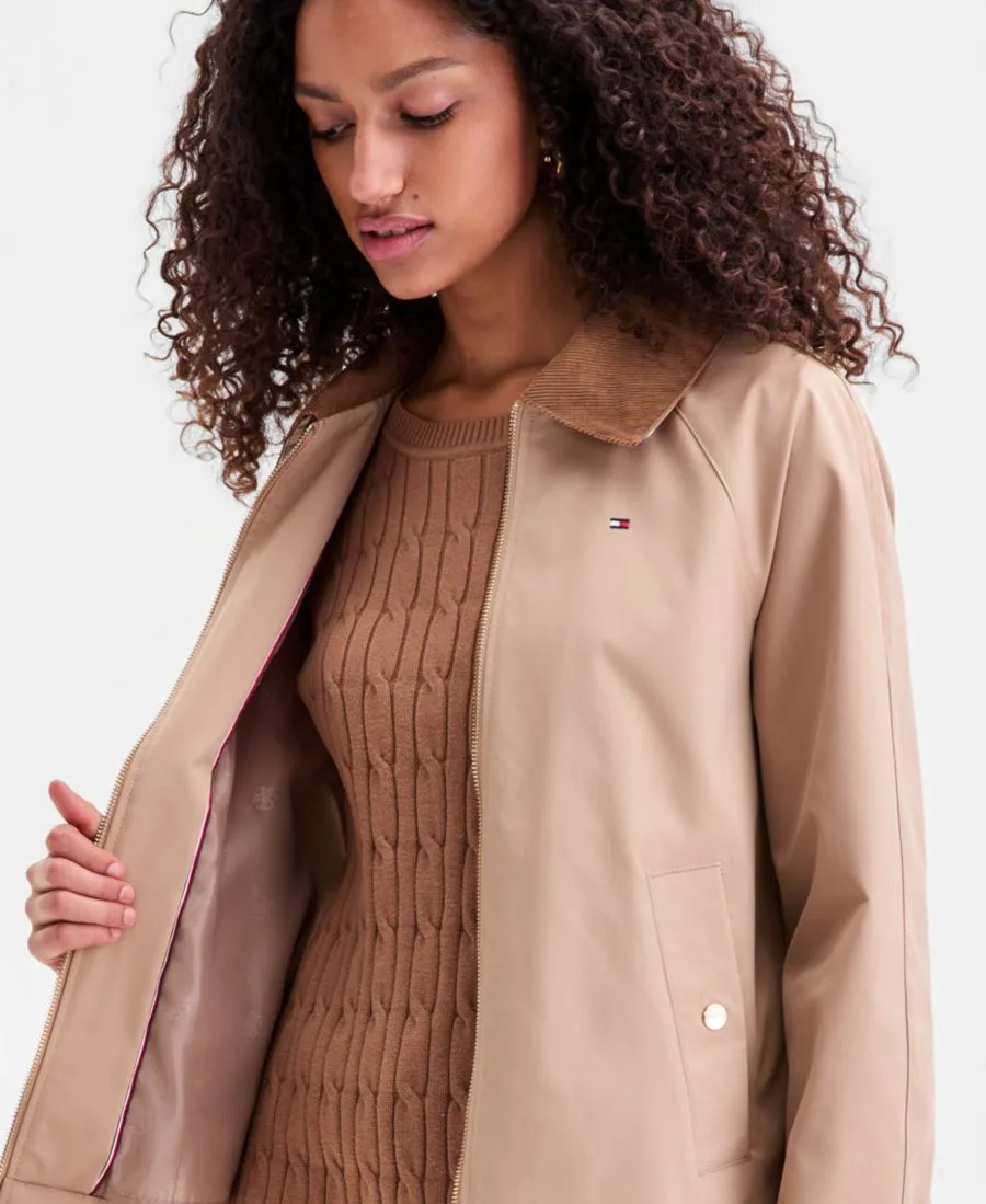 Женская куртка в стиле "амбарная" с вельветовым воротником Tommy Hilfiger, Camel — фото 4