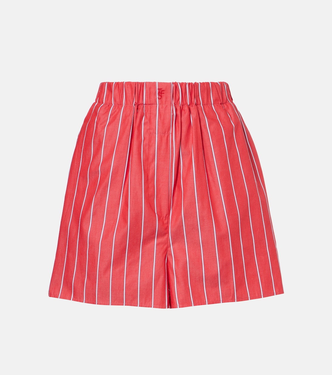 

Шорты из полосатого хлопкового поплина Lui The Frankie Shop, Red/White Stripe