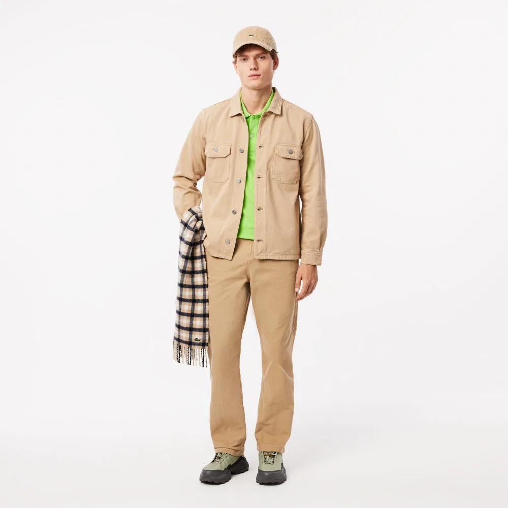 Мужские брюки-карго бежевые от Lacoste — фото 4