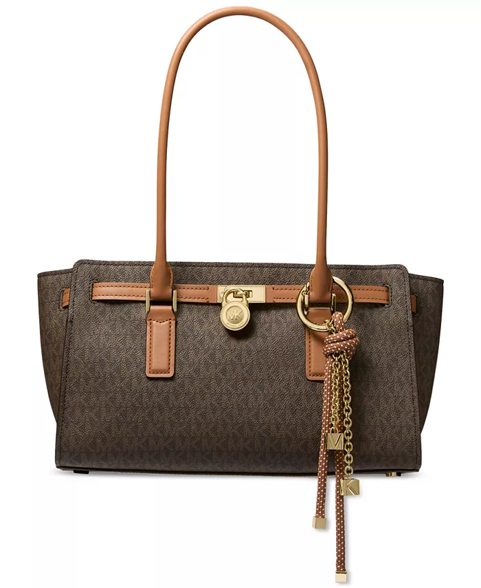 

Сумка-тоут Hamilton Medium East West Michael Kors, коричневый/бежевый
