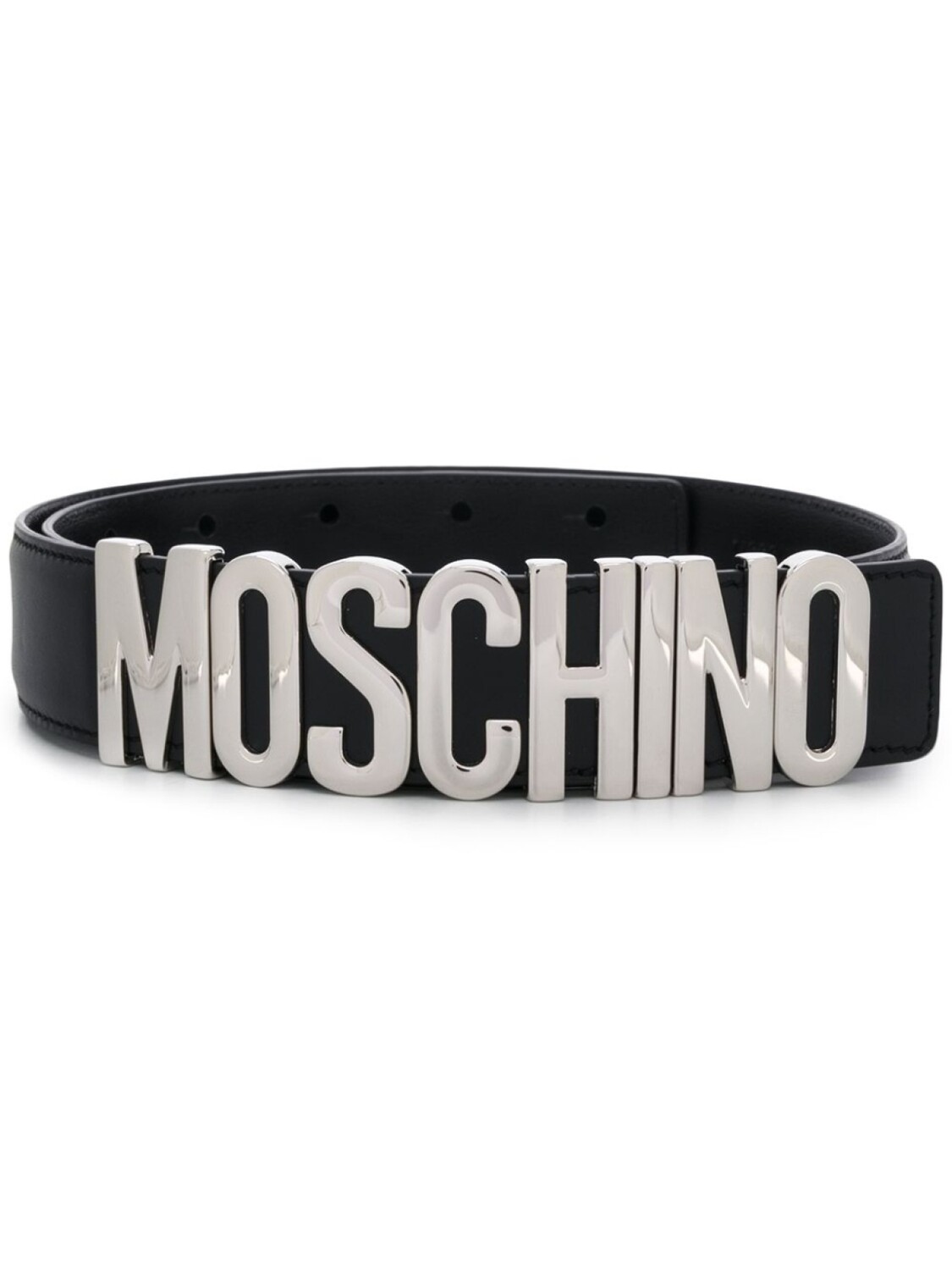 

Moschino ремень с металлическим логотипом, черный