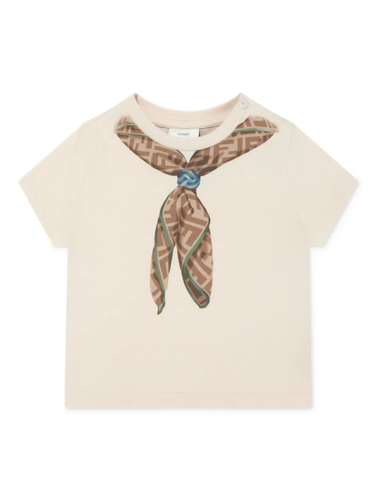 

Футболка с принтом Fendi Kids, нейтральный