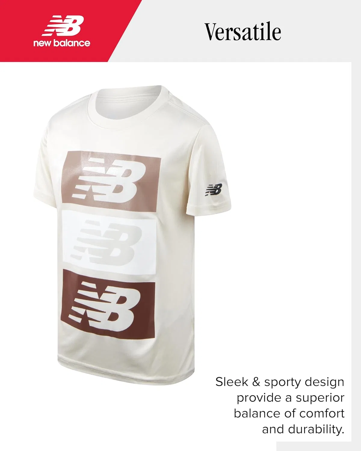 Детский спортивный костюм из 3 предметов New Balance, цвет Mushroom Linen — фото 4