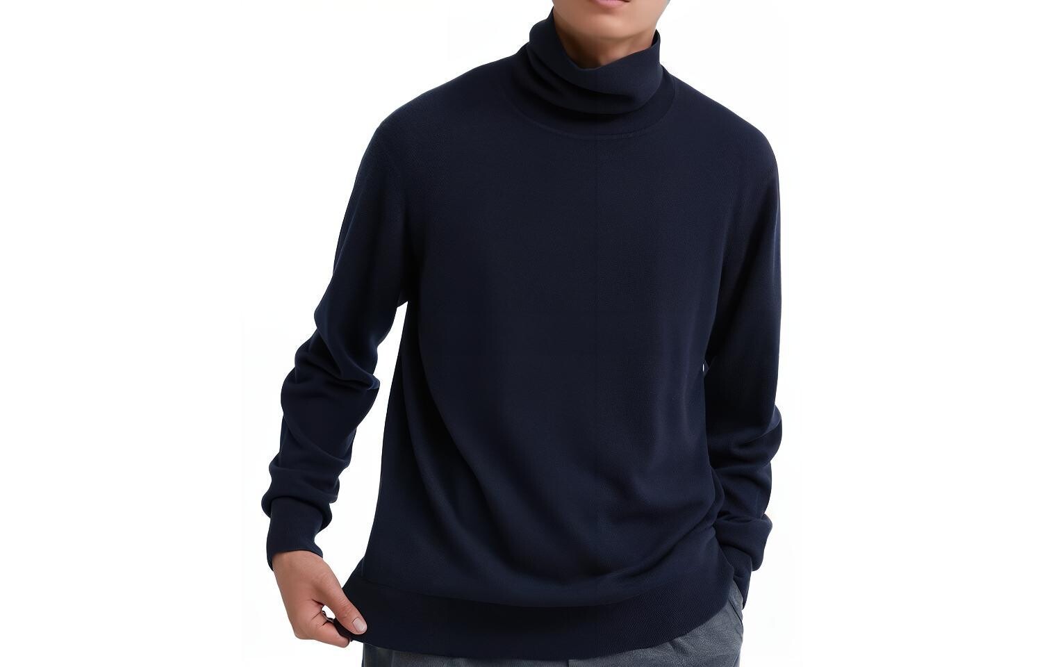 

Свитер мужской темно-синий Uniqlo, темно-синий