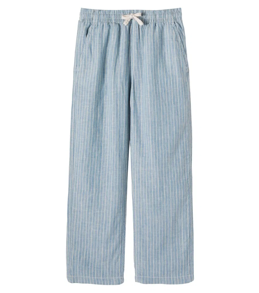Полосатые льняные брюки Polo Ralph Lauren Kids, синий