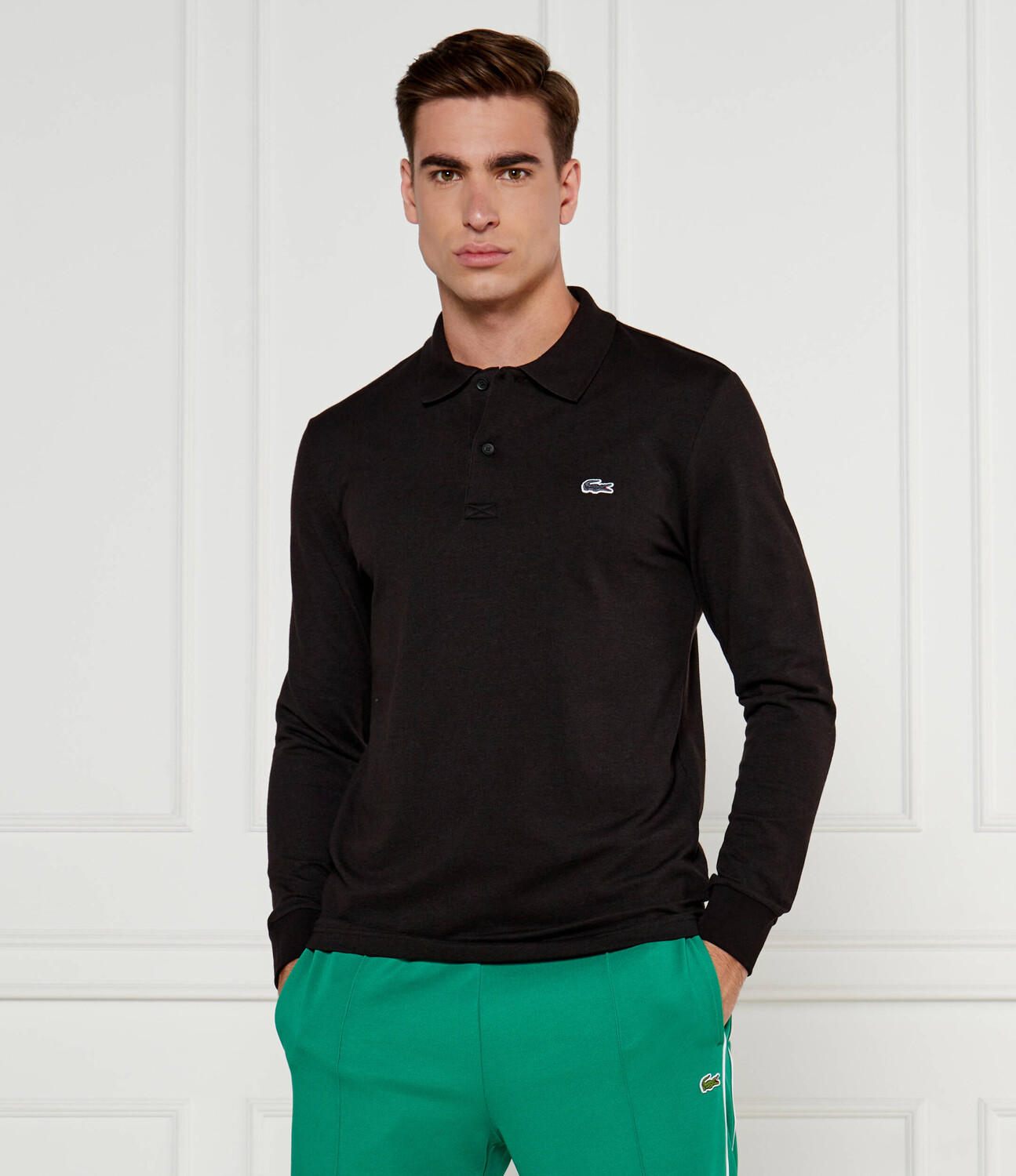 

Поло Lacoste Regular Fit, черный