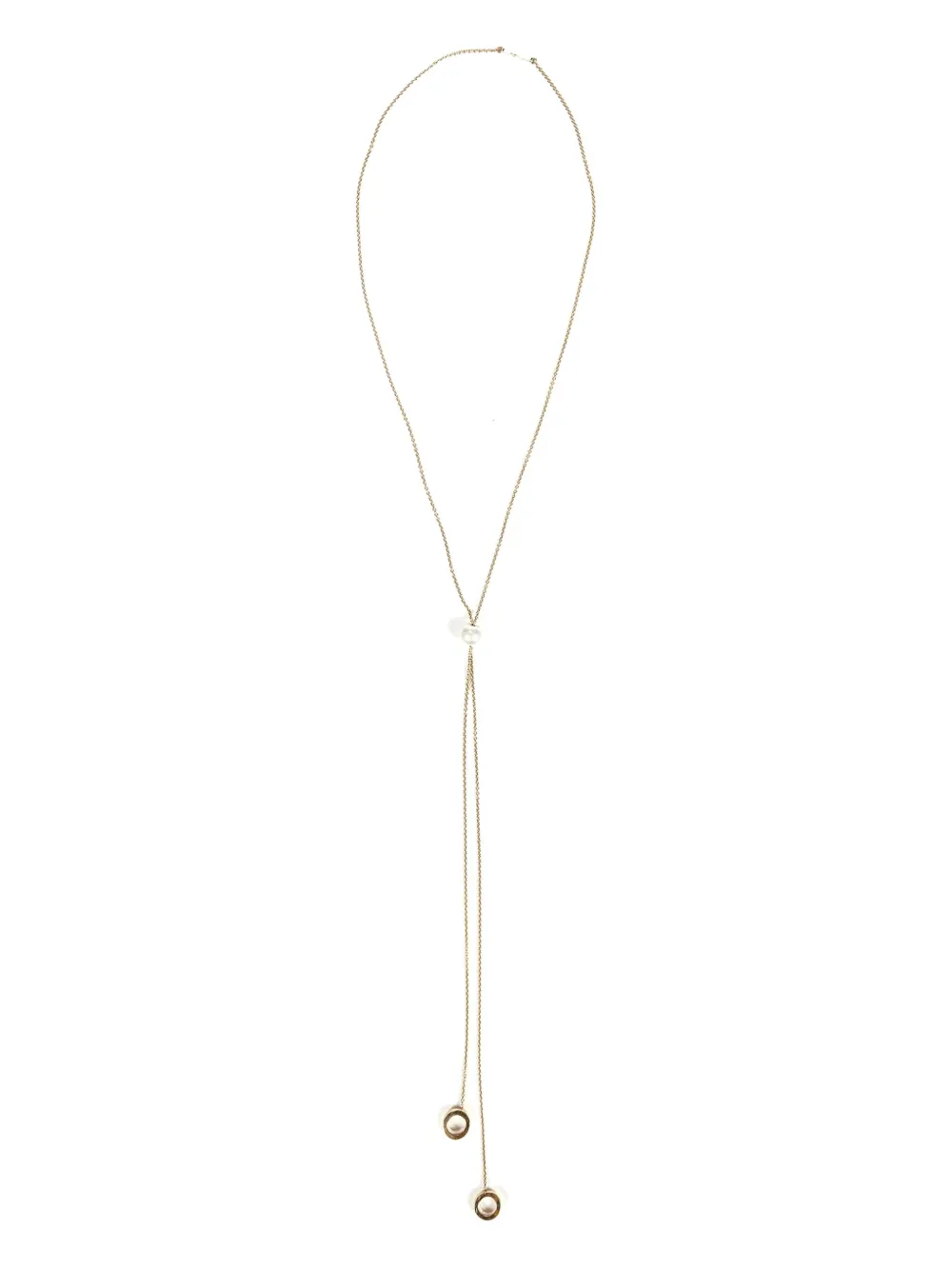 

Ожерелье Uma из цепных звеньев с жемчугом из желтого золота 750 пробы Delfina Delettrez