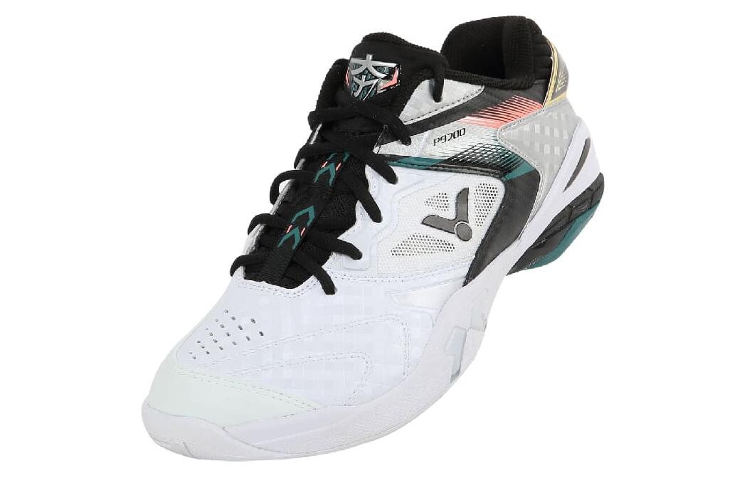 Кроссовки VICTOR Badminton Shoes Unisex Low-top White/Green/Black/Yellow, белый — фото 3
